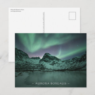 Noordelijke lichten briefkaart