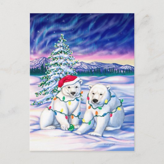 Noordelijke lichten briefkaart (Voorkant)