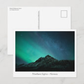 Noordelijke lichten briefkaart (Voorkant / Achterkant)