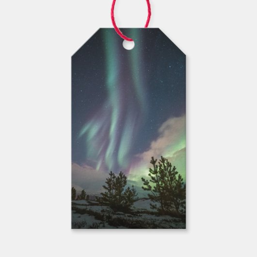 Noordelijke lichten cadeaulabel (Voorkant)