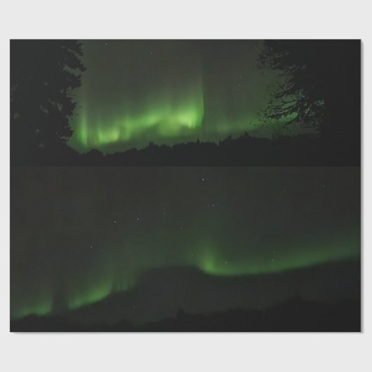 Noordelijke lichten cadeaupapier (Vlak)