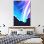 Noordelijke lichten canvas afdruk (Insitu (Slaapkamer))