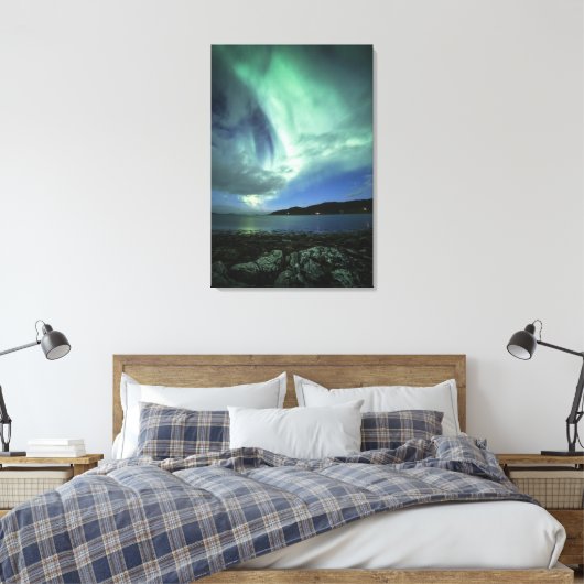 Noordelijke lichten canvas afdruk (Insitu (Slaapkamer))