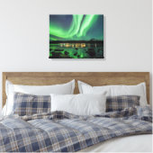 Noordelijke lichten canvas afdruk (Insitu (Slaapkamer))