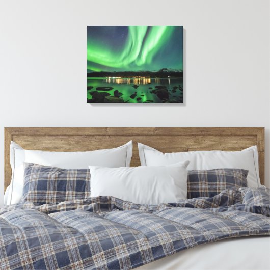 Noordelijke lichten canvas afdruk (Insitu (Slaapkamer))