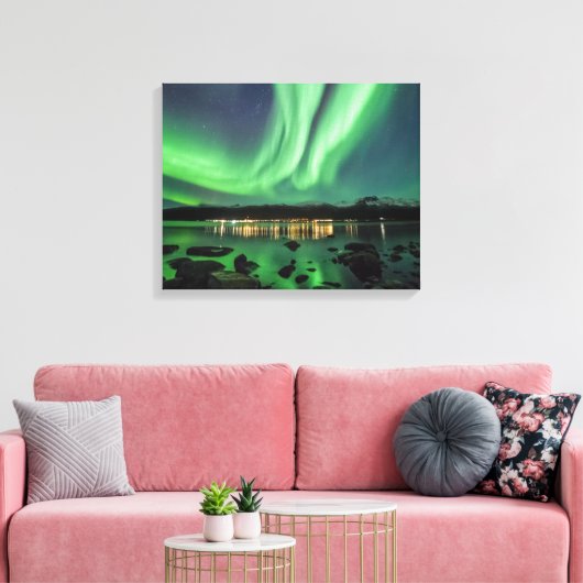 Noordelijke lichten canvas afdruk (Insitu (Woonkamer))