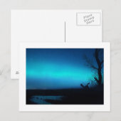 Noordelijke lichten en vijver briefkaart (Voorkant / Achterkant)