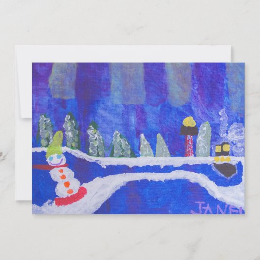 Noordelijke lichten feestdagenkaart (Voorkant)