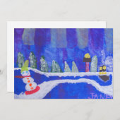 Noordelijke lichten feestdagenkaart (Voorkant / Achterkant)