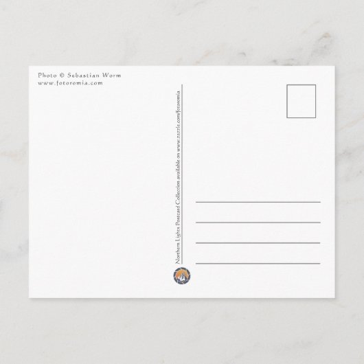 Noordelijke Lichten Finland Briefkaart (Achterkant)