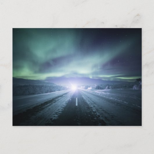 Noordelijke Lichten Finland Briefkaart (Voorkant)
