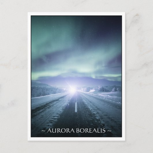 Noordelijke Lichten Finland Briefkaart (Voorkant)
