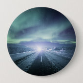 Noordelijke Lichten Finland Ronde Button 4,0 Cm (Voorkant)