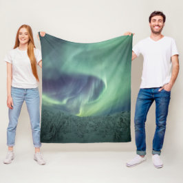Noordelijke lichten fleece deken