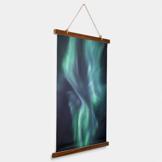 Noordelijke lichten hangend wandkleed (Gebogen)