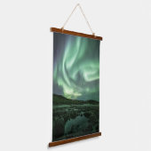 Noordelijke lichten hangend wandkleed (Gebogen)