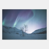 Noordelijke lichten inpakpapier vel (Voorkant)