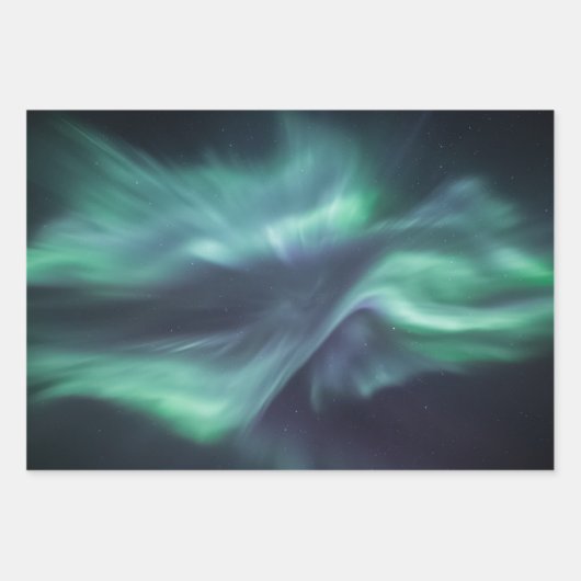 Noordelijke lichten inpakpapier vel (Voorkant 2)