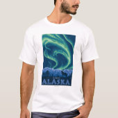 Noordelijke lichten - Juneau, Alaska T-shirt (Voorkant)
