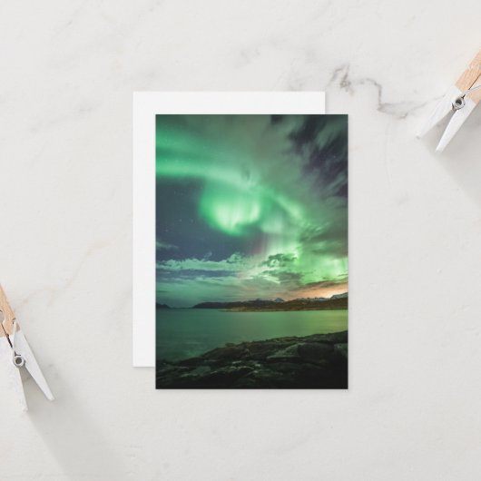 Noordelijke lichten kaart (Voorkant / Achterkant in situ)