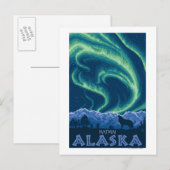 Noordelijke lichten - Katmai, Alaska Briefkaart (Voorkant / Achterkant)