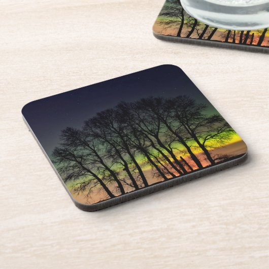 Noordelijke lichten | Manitoba Canada Grande Point Bier Onderzetter (Linkerzijde)