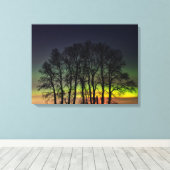 Noordelijke lichten | Manitoba Canada Grande Point Canvas Afdruk (Insitu (Houten vloer))