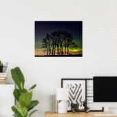 Noordelijke lichten | Manitoba Canada Grande Point Poster (Thuiskantoor)