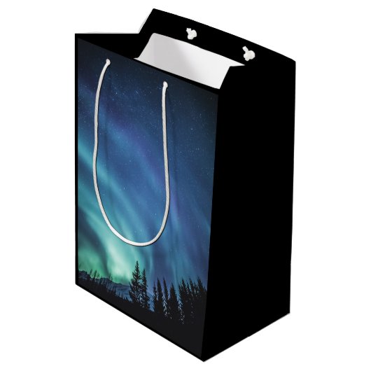 Noordelijke lichten medium cadeauzakje (Achterkant Gekanteld)