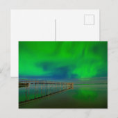 Noordelijke lichten | Meer van Winnipeg Canada, Ma Briefkaart (Voorkant / Achterkant)