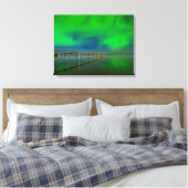 Noordelijke lichten | Meer van Winnipeg Canada, Ma Canvas Afdruk (Insitu (Slaapkamer))
