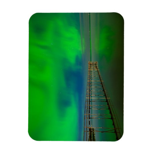 Noordelijke lichten | Meer van Winnipeg Canada, Ma Magneet (Verticaal)