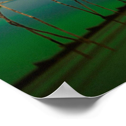 Noordelijke lichten | Meer van Winnipeg Canada, Ma Poster (Hoek)