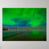 Noordelijke lichten | Meer van Winnipeg Canada, Ma Poster (Voorkant)