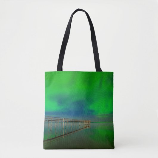 Noordelijke lichten | Meer van Winnipeg Canada, Ma Tote Bag (Voorkant)