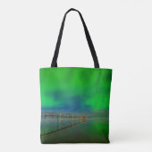 Noordelijke lichten | Meer van Winnipeg Canada, Ma Tote Bag (Achterkant)