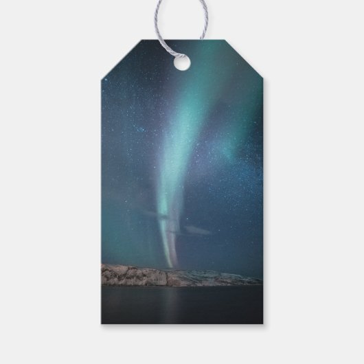 Noordelijke Lichten Melkweg Cadeaulabel (Voorkant)