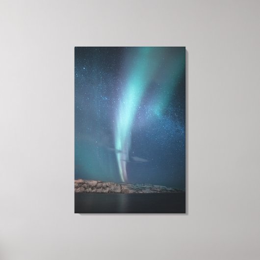 Noordelijke Lichten Melkweg Canvas Afdruk (Voorkant)