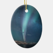 Noordelijke Lichten Melkweg Keramisch Ornament (Achterkant)