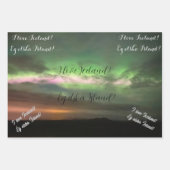 Noordelijke lichten met liefde inpakpapier vel (Voorkant)