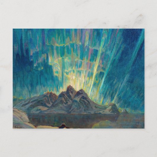 Noordelijke Lichten, Noord-Noorwegen, ingediend do Briefkaart (Voorkant)
