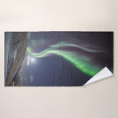 Noordelijke Lichten Noorwegen Badhanddoek (Badhanddoek)