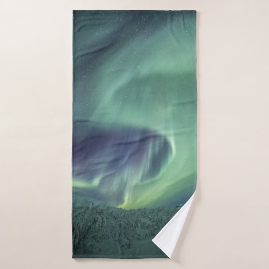 Noordelijke Lichten Noorwegen Badhanddoek (Badhanddoek)