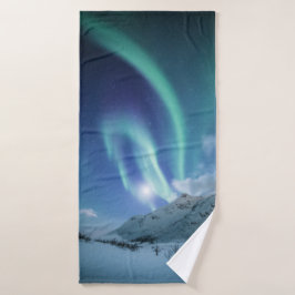 Noordelijke Lichten Noorwegen Badhanddoek
