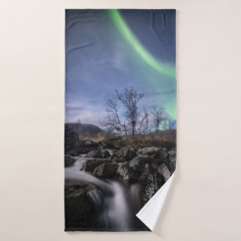 Noordelijke Lichten Noorwegen Badhanddoek