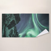 Noordelijke Lichten Noorwegen Badhanddoek (Badhanddoek)