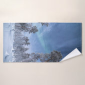 Noordelijke Lichten Noorwegen Badhanddoek (Badhanddoek)