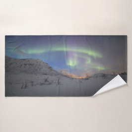 Noordelijke Lichten Noorwegen Badhanddoek