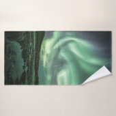 Noordelijke Lichten Noorwegen Badhanddoek (Badhanddoek)