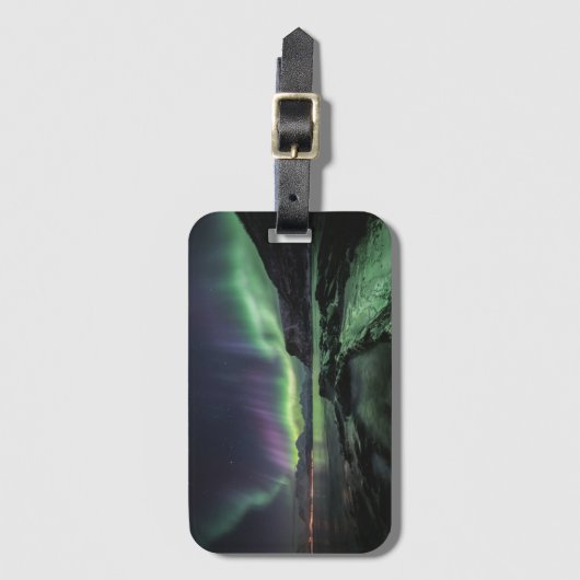 Noordelijke Lichten Noorwegen Bagagelabel (Voorkant (verticaal))